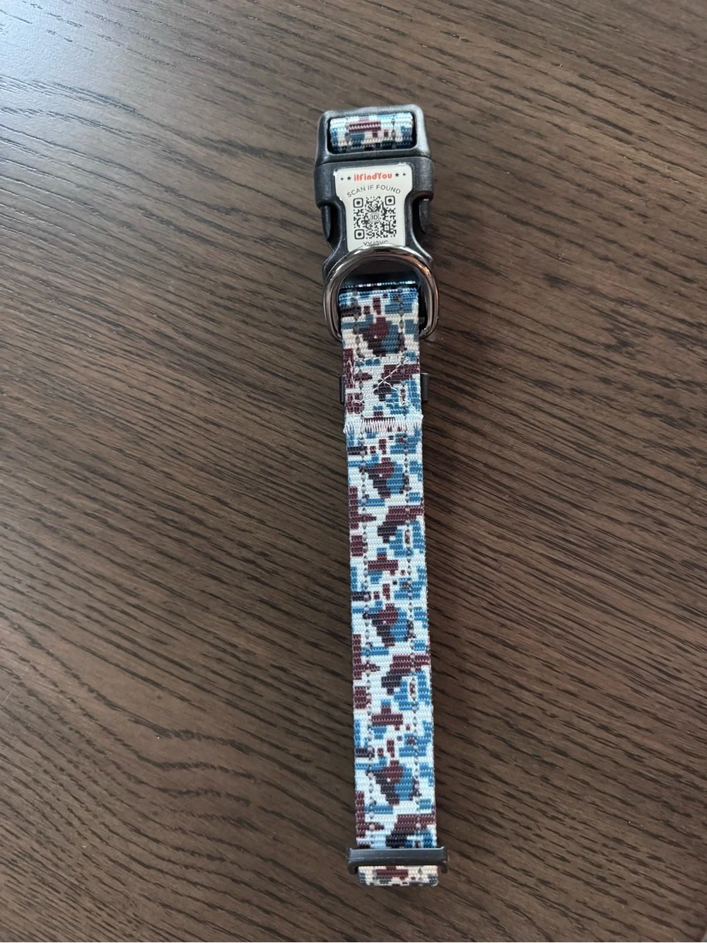I’ll find you Pet Collar with QR ID Tag — Large - Teal, Brown & White - NWOT - Picture 5 of 8